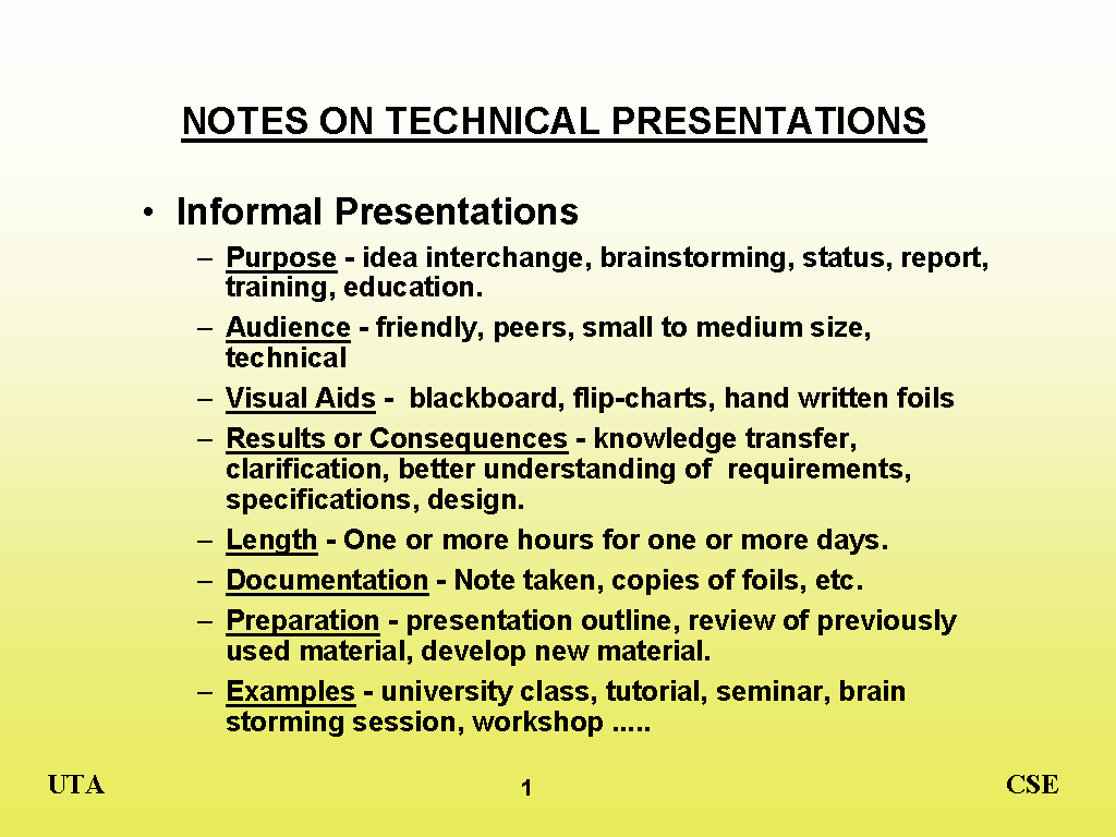 presentation technical definition