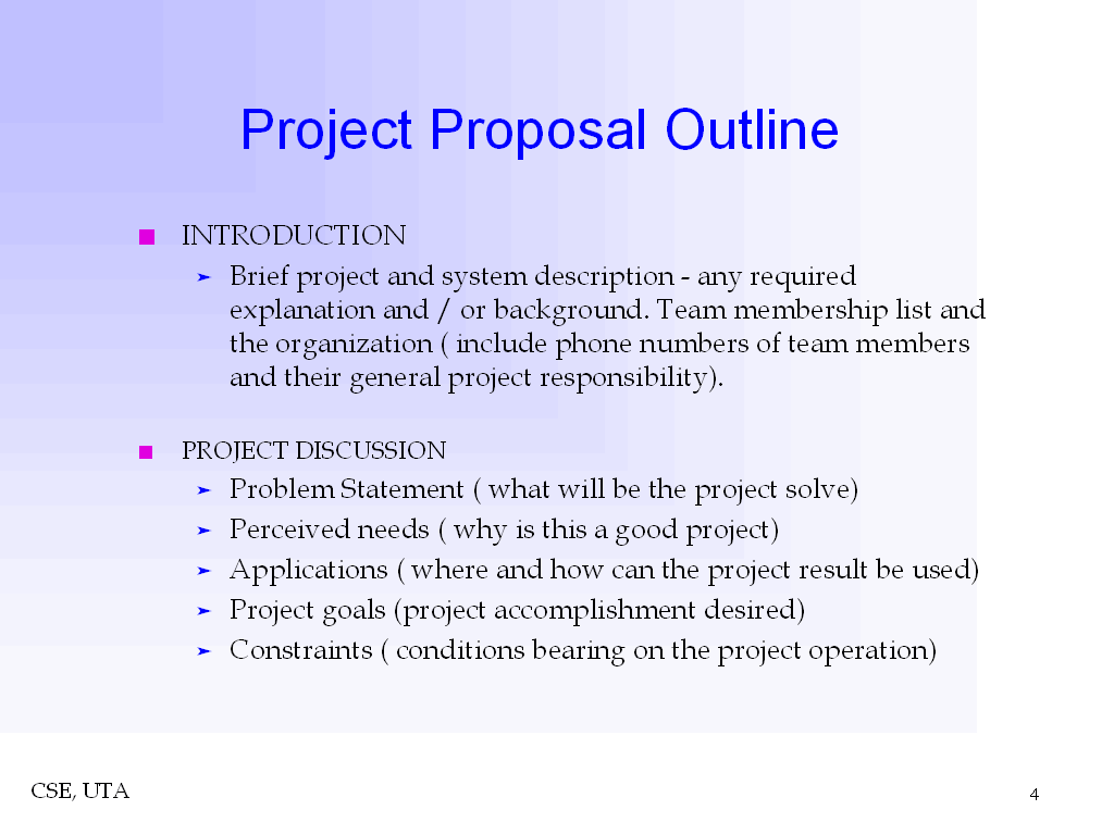 Project Proposal Outline For Engineering Project Proposal Template